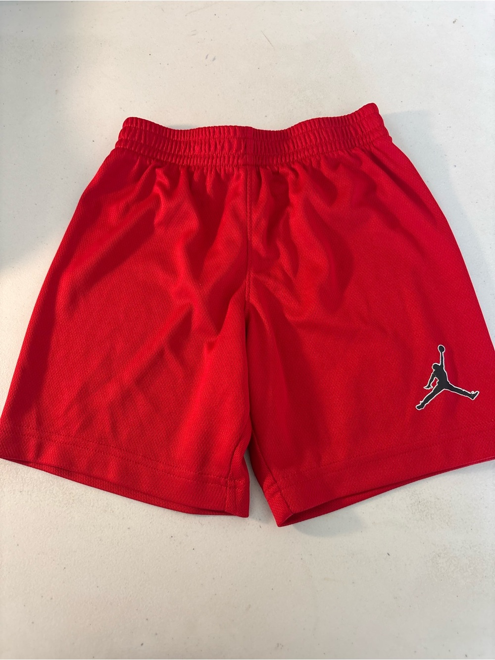 Jordan Red Kids Athletic Shorts with Jumpman Logo